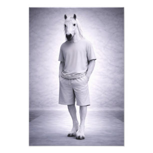 Foto Caballo Mínimo con Ropa Moderna Casual