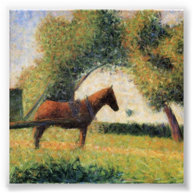 Foto Caballo y carro por Georges Seurat (Frente)