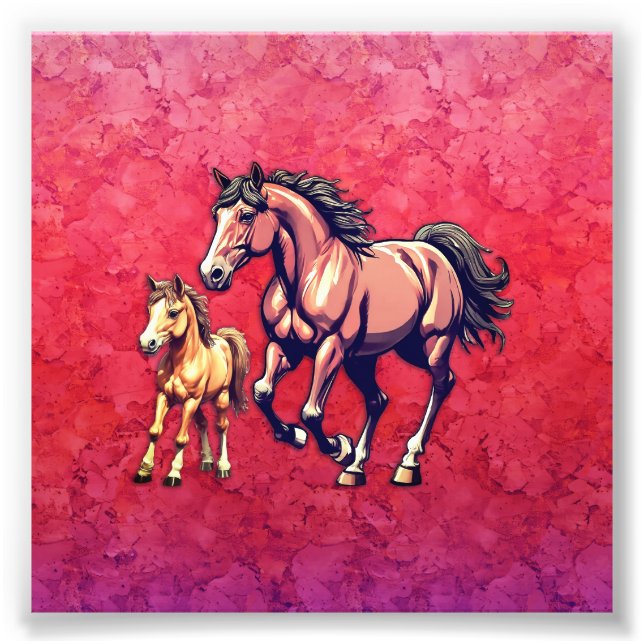 Foto Caballo y pie en el fondo texturado (Frente)