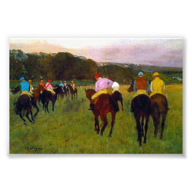 Foto Caballos de carreras Edgar Degas en Longchamp (Frente)
