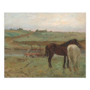 Foto Caballos en una pradera, pintura al petróleo, Edga
