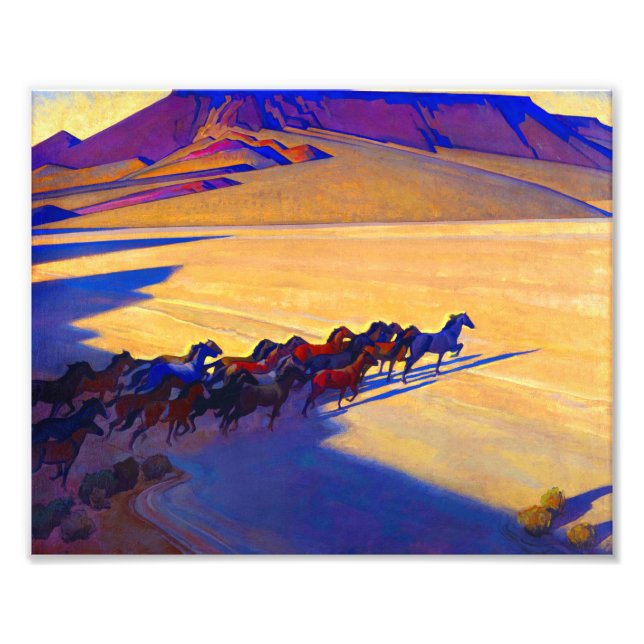Foto Caballos salvajes de Nevada por Maynard Dixon (Frente)