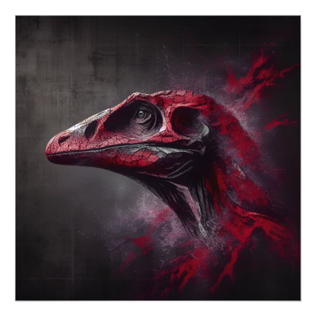 Foto Cabeza de dinosaurio extinta (Frente)