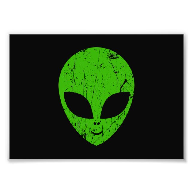 Foto cabeza verde extraterrestre de ciencia ficción ext (Frente)