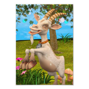 Foto Cabrito de Dibujos Animados Divertido Arte de Jard