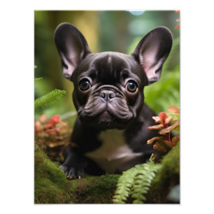 Foto 🐶💛Cachorro Frenchie dulce en una selva