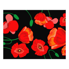 Foto Cachorros rojos en ilustracion de fondo negro