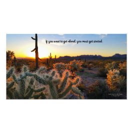 Foto Cactus Inspirador del desierto de Arizona Sunset