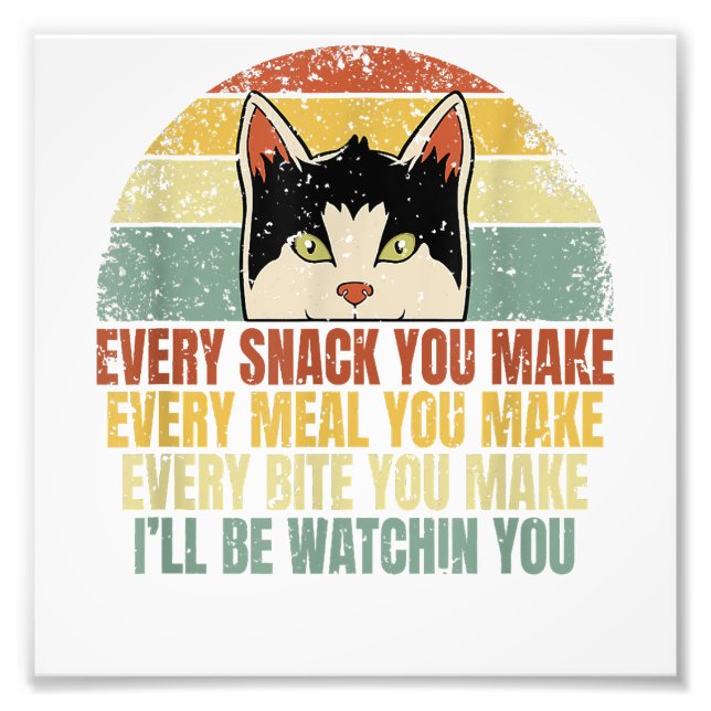 Foto Cada refrigerio que haces a un gato amante de los  (Frente)