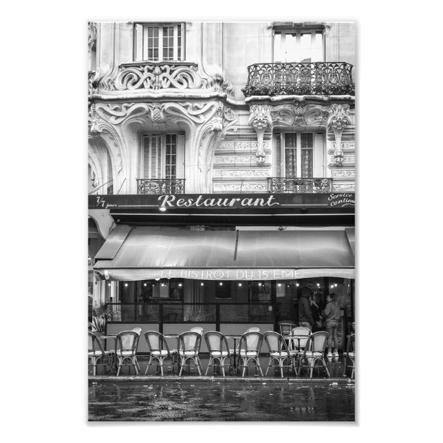 Foto Café Art Nouveau de París - Blanco y negro - (Frente)