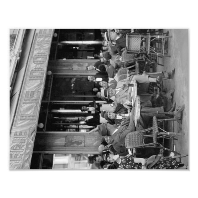 Foto Café París blanco y negro (Frente)