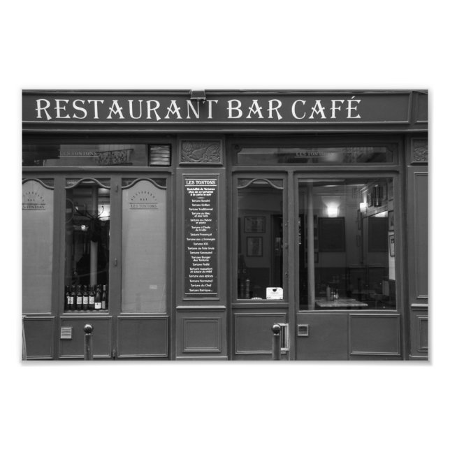Foto Café Paris - Les Tontons - Negro y Blanco - (Frente)