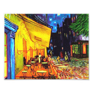 Foto Café Terrace En Pintado De Noche Vincent van Gogh
