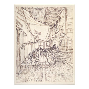 Foto Cafetería por la noche, Bella Artes Sketch, Van Go