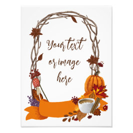 Foto Caída Floral Wreath Flores otoñales Café de calaba