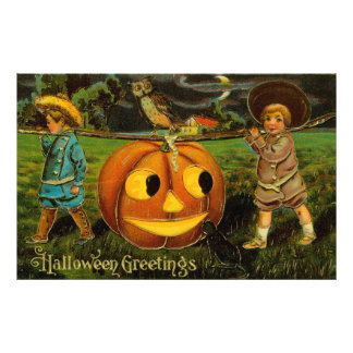 Foto Calabaza de cosecha de linterna de Halloween para