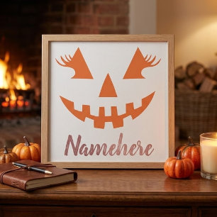 Foto Calabaza de Halloween personalizada femenina Jack 