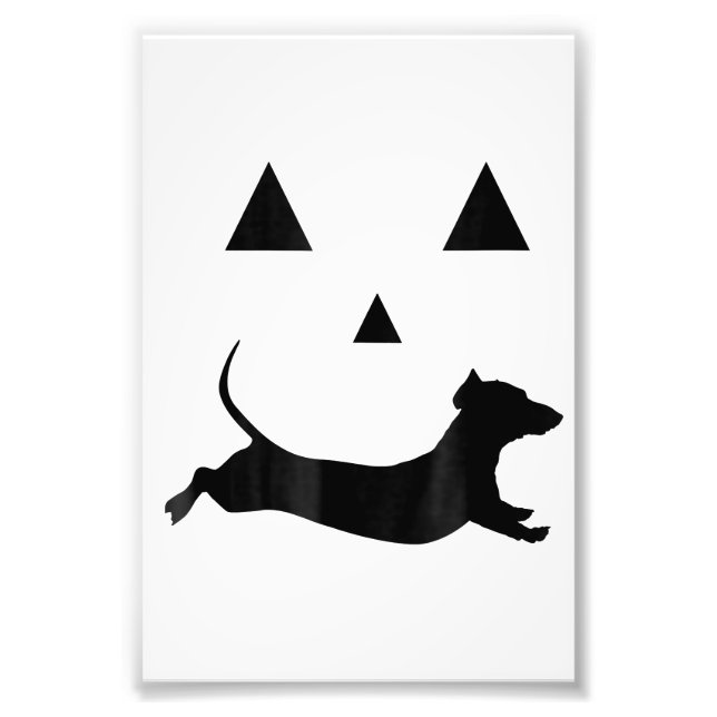 Foto Calabaza Halloween Mens Dachshund Jack-O-Lantern C (Frente)