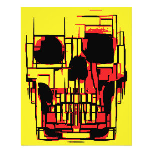 Foto Calavera abstracta en colores vibrantes