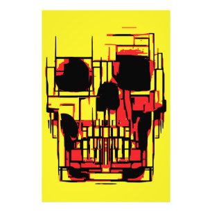 Foto Calavera abstracta en colores vibrantes