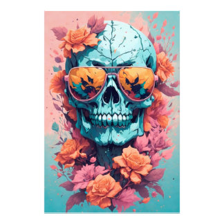 Foto Calavera Floral Colorida