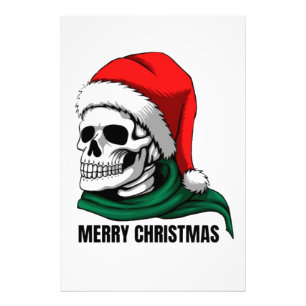 Foto Calavera gótica de Navidad con sombrero de Santa