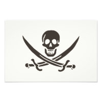 Calavera obsidiana espada Bandera pirata de Calico