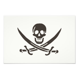 Foto Calavera obsidiana espada Bandera pirata de Calico
