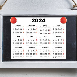 Foto Calendario 2024 12 meses Muro de oficina en blanco