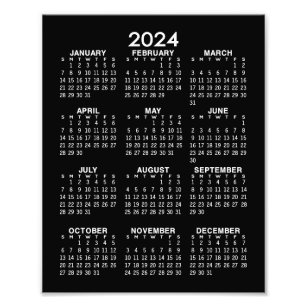 Foto Calendario 2024 - vista vertical de año completo -