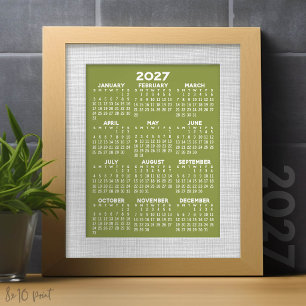 Foto Calendario 2027 - vista anual vertical - Sage