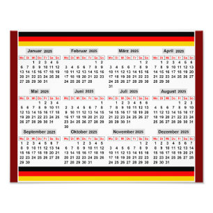 Foto Calendario de 12 meses del año 2025