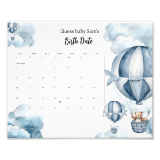 Foto Calendario de fecha de vencimiento de Baby Shower