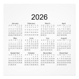 Foto Calendario minimalista simple 2026