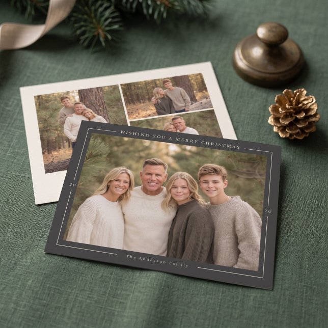 Foto cálida minimalista de Navidad (Simulated cards on table)