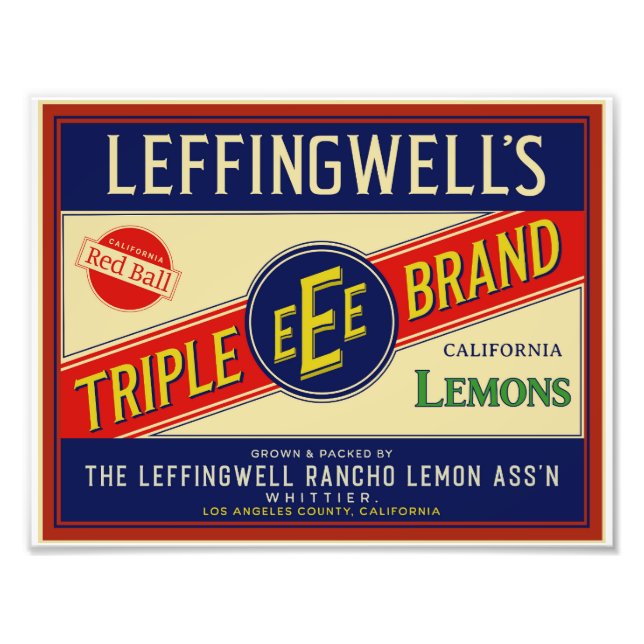 FOTO CALIFORNIA LEMONS DE LEFFINGWELL DE WHITTIER CA (Frente)