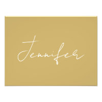 Caligrafía Elegante Color Oro Plano Nombre Simple
