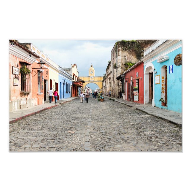 Foto Calle Cobblestone en Antigua, Guatemala (Frente)