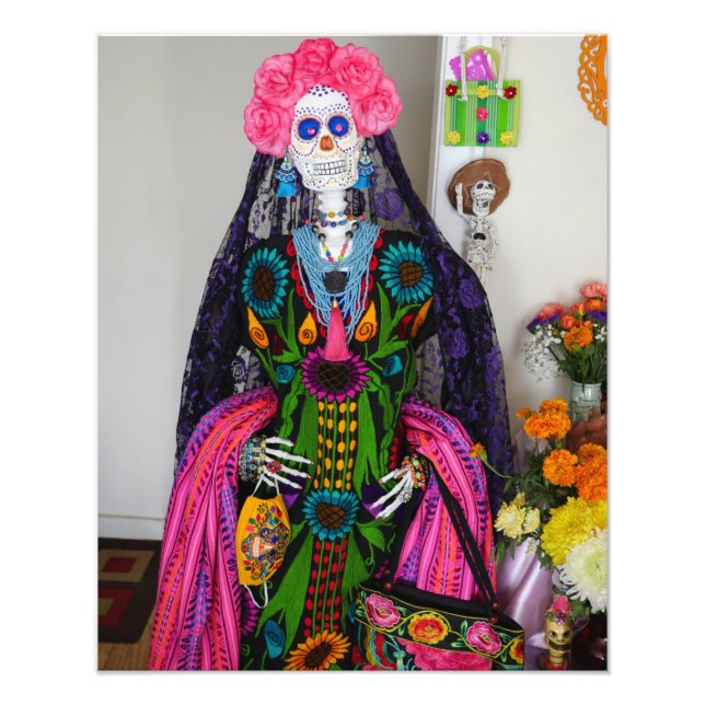 Foto Calle de azúcar de la Catrina mexicana para el Día (Frente)