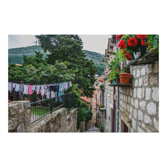 Foto Calle estrecha de piedra en Dubrovnik (Frente)
