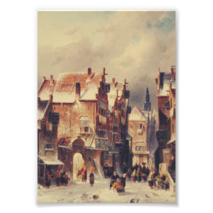 Foto Calle nevada en Haarlem por Charles Leickert