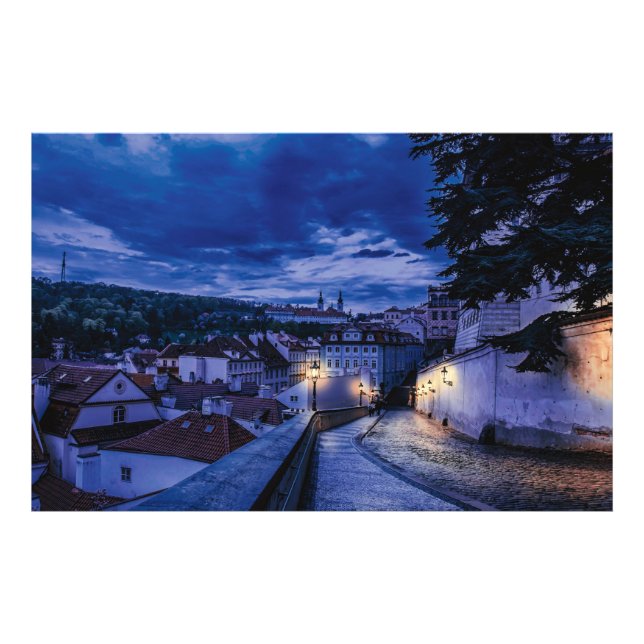Foto Calle nocturna de Praga (Frente)