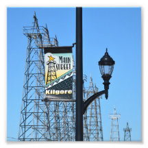 Calle Principal, Kilgore, Texas, Derricks de Petró