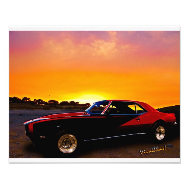 Foto Camaro De 1969 En Rocky Ridge Para El Atardecer (Frente)