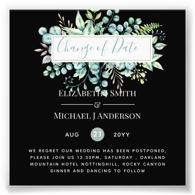 Foto Cambio de Planes Fecha Verenery Eucalyptus Evento (Frente)