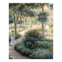 Camille Monet en el jardín de Argenteuil