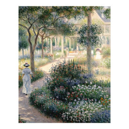 Foto Camille Monet en el jardín de Argenteuil