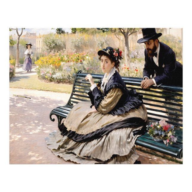 Foto Camille Monet en un banco de jardín