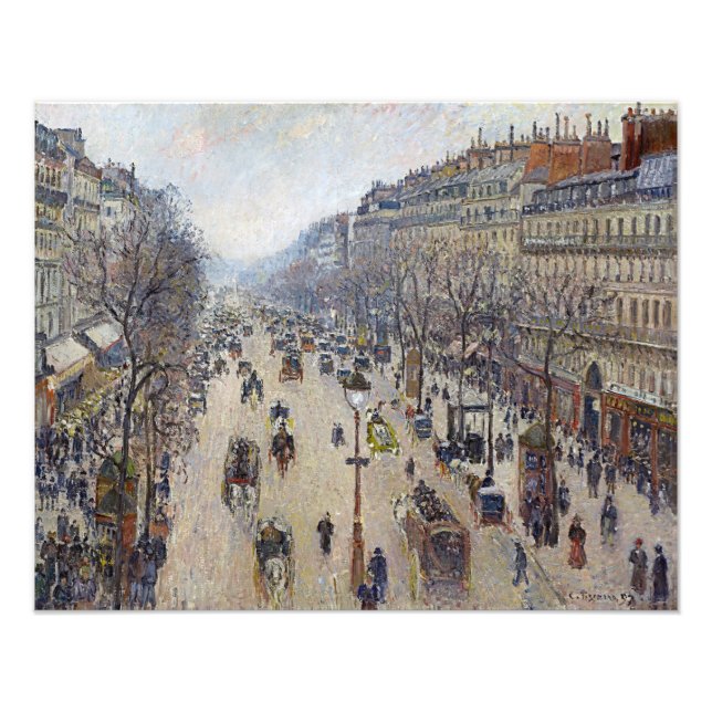 Foto Camille Pissarro - Boulevard Montmartre, mañana (Frente)