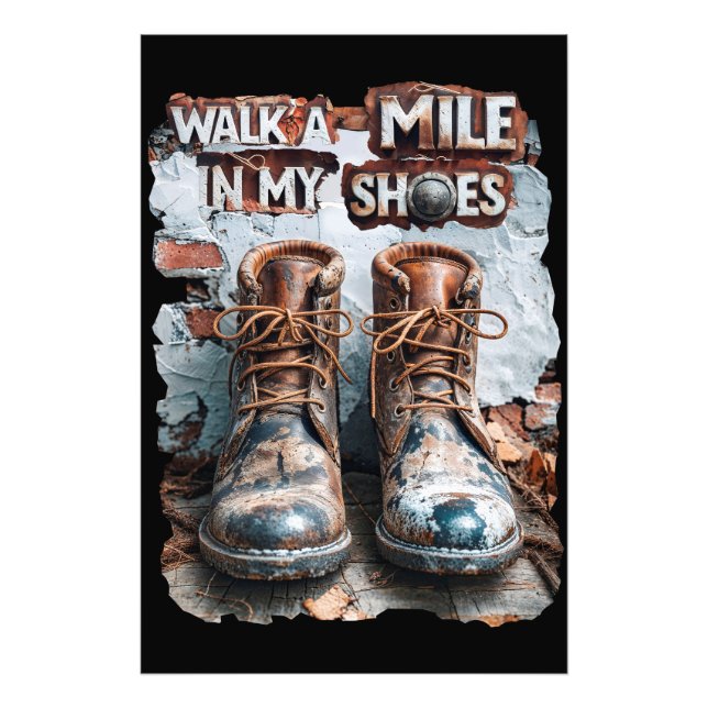 Foto Camina a una milla en mis zapatos - Inspirador rús (Frente)